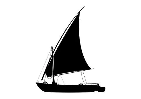 Felucca boat. Illustrazione stock