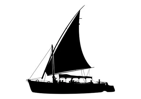 Felucca boat. Stock Illustration