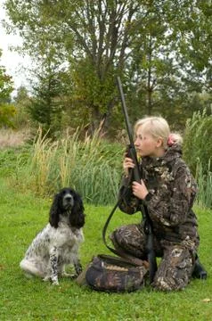 Femail on hunt. Stock Photos