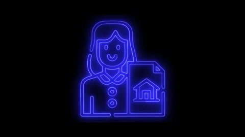 Female agent showing house document motion Stockbeeldmateriaal 323344465