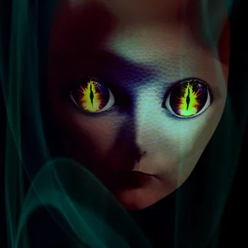 Female Alien Digital Image Stock-Illustration