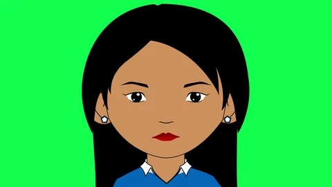 Female Animation for Narration Video stock 78501524