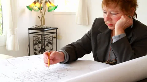 Female architect Stock Footage 22559150