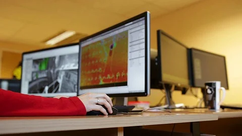 Female architect or engineer designing building Stock Footage 70111687