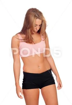 Female athlete ready for sports Stock Photos