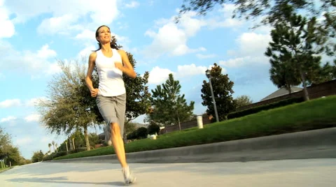 Female Athletic Training Stock Footage 3678919