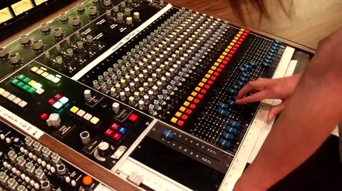 Female Audio Engineer at Recording Studio (Color) Video stock 54465646