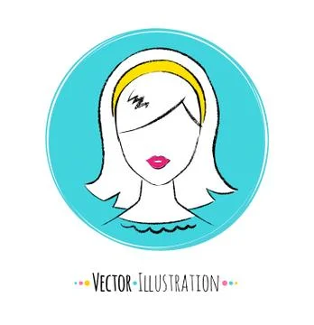 Female avatar Stock Illustration