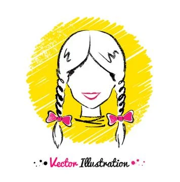 Female avatar Stock Illustration