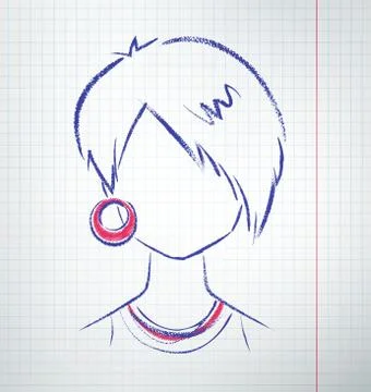 Female avatar Stock Illustration