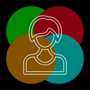 Female Avatar vector icon Stock Illustration