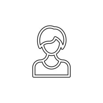 Female Avatar vector icon Stock Illustration