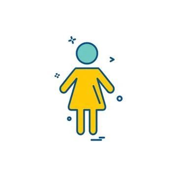 Female avtar icon design vector 스톡 일러스트