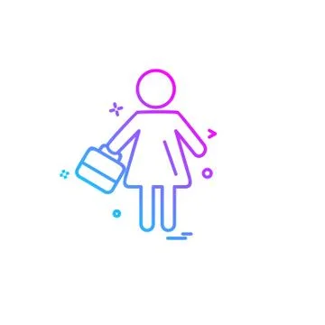 Female avtar icon design vector Stock Illustration