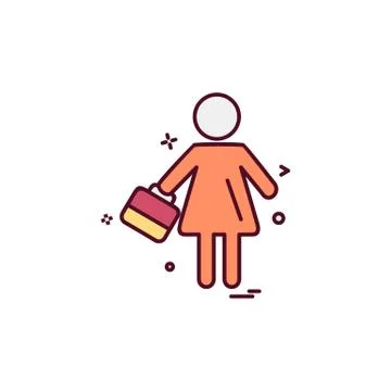 Female avtar icon design vector 스톡 일러스트