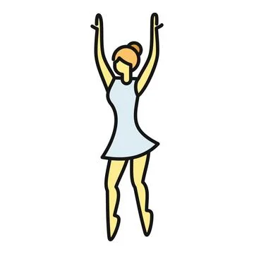 Female ballet dancer performing elegant dance pose Stock Illustration