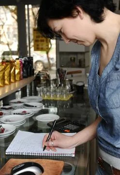Female bartender Stock Photos