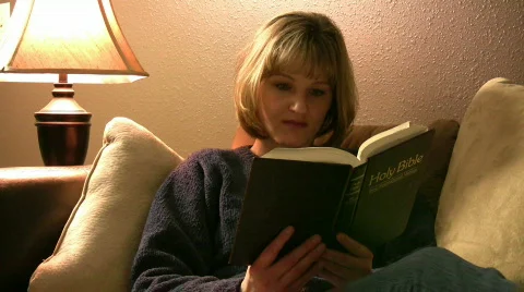 Female Bible Reader Stock Footage 603882