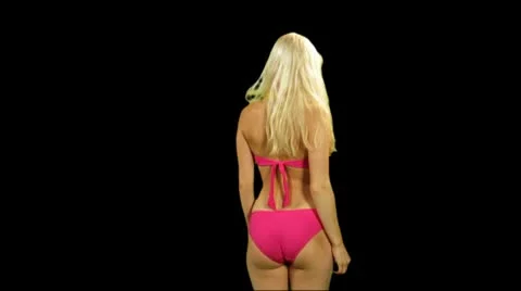 Female in bikini Stock Footage 8987828