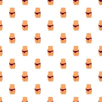 Female body featuring stretch marks seamless pattern 스톡 일러스트