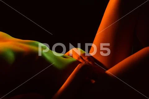 The female body is incredible. Sexy female body with fit abdomen or belly. Sexi Stock Photos