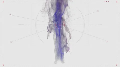 Female Body Particles Animations Stock Footage 247573186