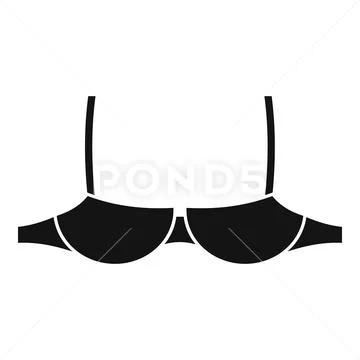 Female bra icon, simple style: Graphic #151562329