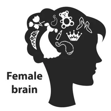Female brain Illustrazione stock