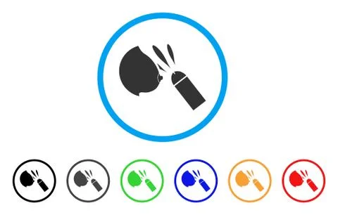 Female Breast Sperm Ejaculation Rounded Icon Stock Illustration
