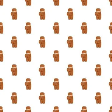 Female buttock pattern creating a body positivity background Stock Illustration
