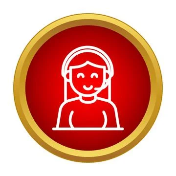 Female call center operator with headset providing customer service Illustrazione stock