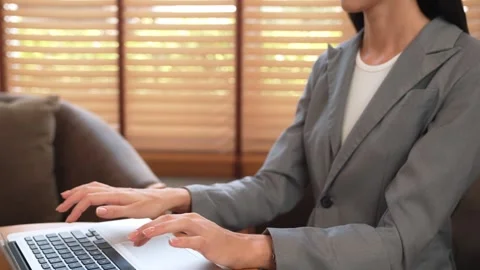 Female call center operator or customer service helpdesk staff. Blithe Stock Footage 274432070