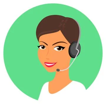 Female call centre operator Stock Illustration