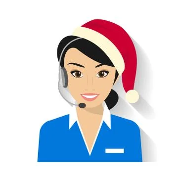 Female call centre operator Stock Illustration