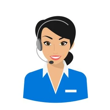 Female call centre operator Stock Illustration