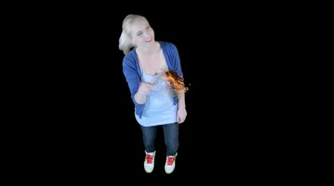 Female celebrating Stock Footage 8945011