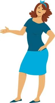 Female character talking Stock Illustration