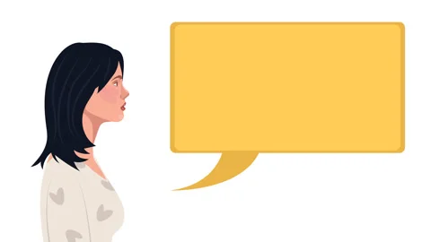 Female characters communicate and discuss news. Dialogue speech bubbles vector. Stock Footage 246226341