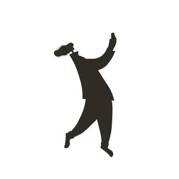 Female characters silouette using her phone for texting a message. Young pers Stock Illustration