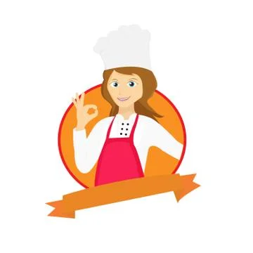 Female chef Stock Illustration