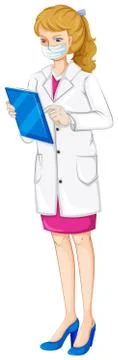 A female chemist Stock Illustration