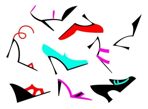 Female choes Stock Illustration
