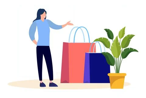 Female Client Concept Illustration Stock Illustration