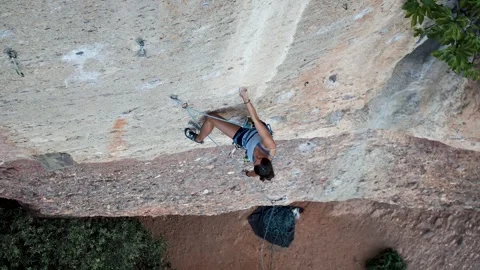 Female climber 2 Stock Footage 252126056