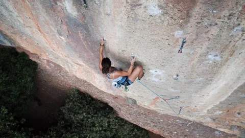 Female climber 4 Stock Footage 252126050