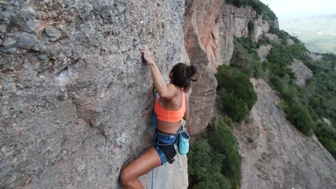 Female climber 4K 스톡 동영상 209280835