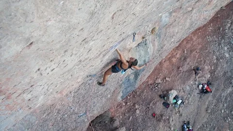 Female climber HD Stock Footage 208651164