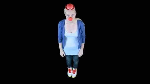 Female clown Stock Footage 8948292