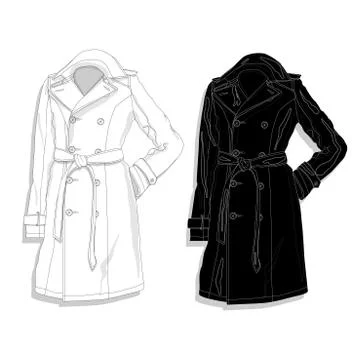 Female coat. Clothes. Vector. Stock Illustration