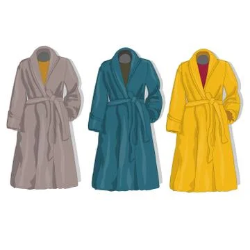 Female coat set. Vector. Stockillustratie